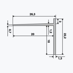 TEMPOLISTEL® B102 Završni profil BA 18 - Image 2