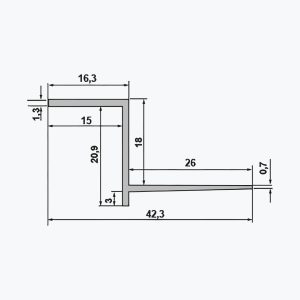 TEMPOLISTEL® B103 Profil za šuplju fugu za BA 18 - Image 2