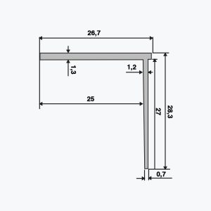 TEMPOLISTEL® B107 Profil za završetak gipsane ploče BA25 - Image 2