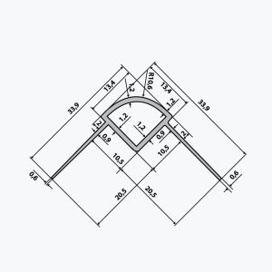 TEMPOLISTEL® B113 Profil za zaštitu zaobljenih uglova za pregradne zidove - Image 2